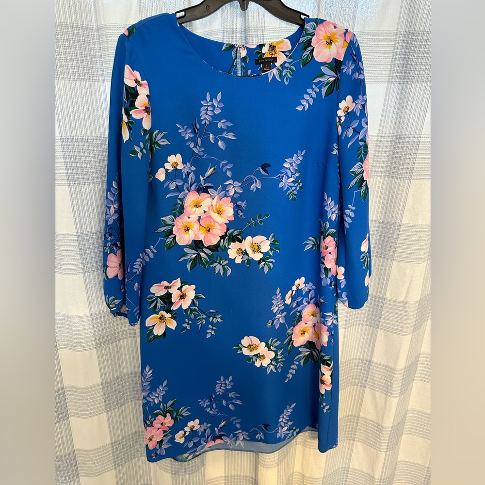 Ann Taylor Blue Floral Dress